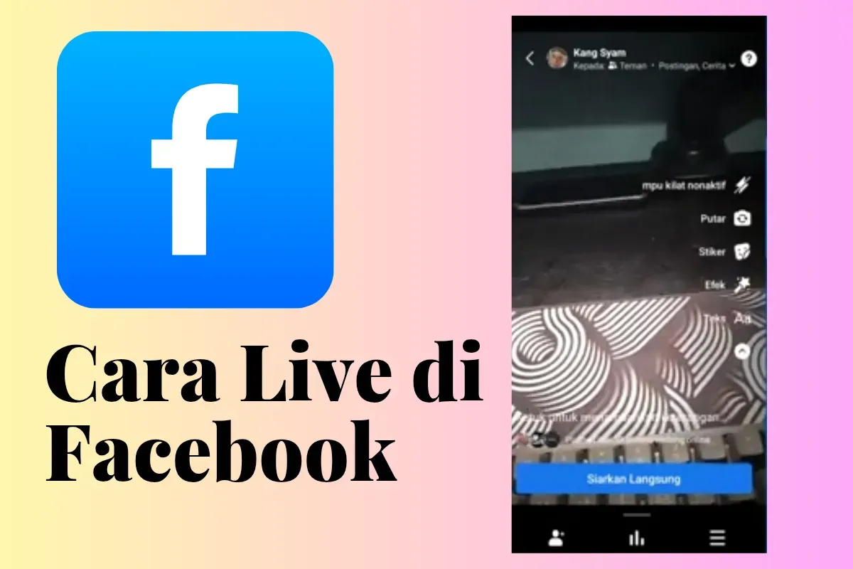 Ini cara live di Facebook. (Sumber: Tangkapan layar YouTube TutorInd edited Huriyyatul Wardah)