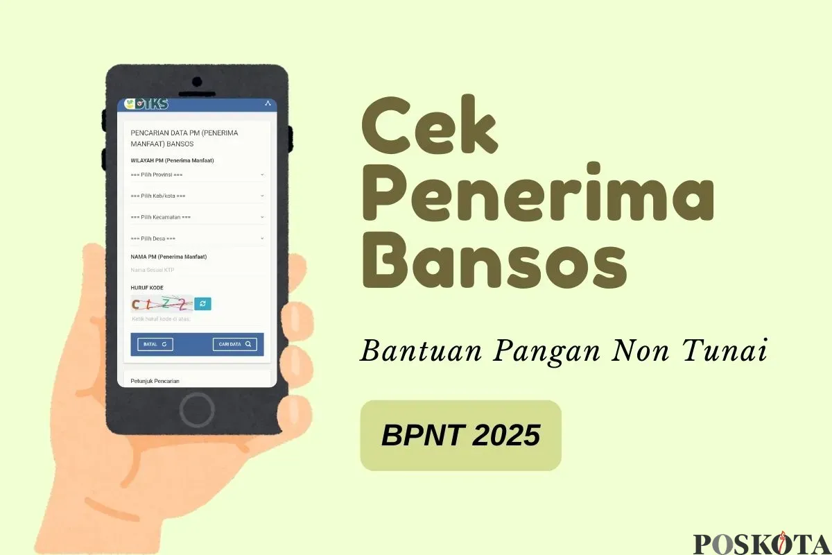 Informasi pengecekan bansos BPNT 2025. (Sumber: Poskota/Della Amelia)