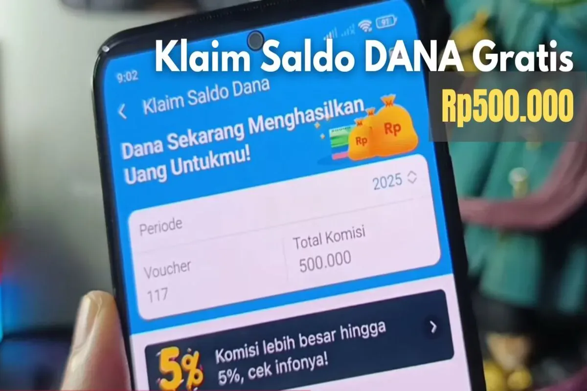 Tangkapan layar klaim saldo DANA garatis Rp500.000 di dompet elektronik. (Sumber: YouTube/Bang Wicak Cuy)