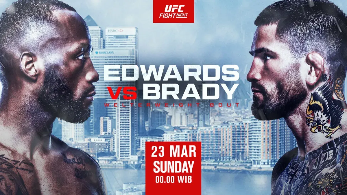 Live streaming UFC Fight Night 254 Leon Edwards vs Sean Brady. (Sumber: Mola TV)