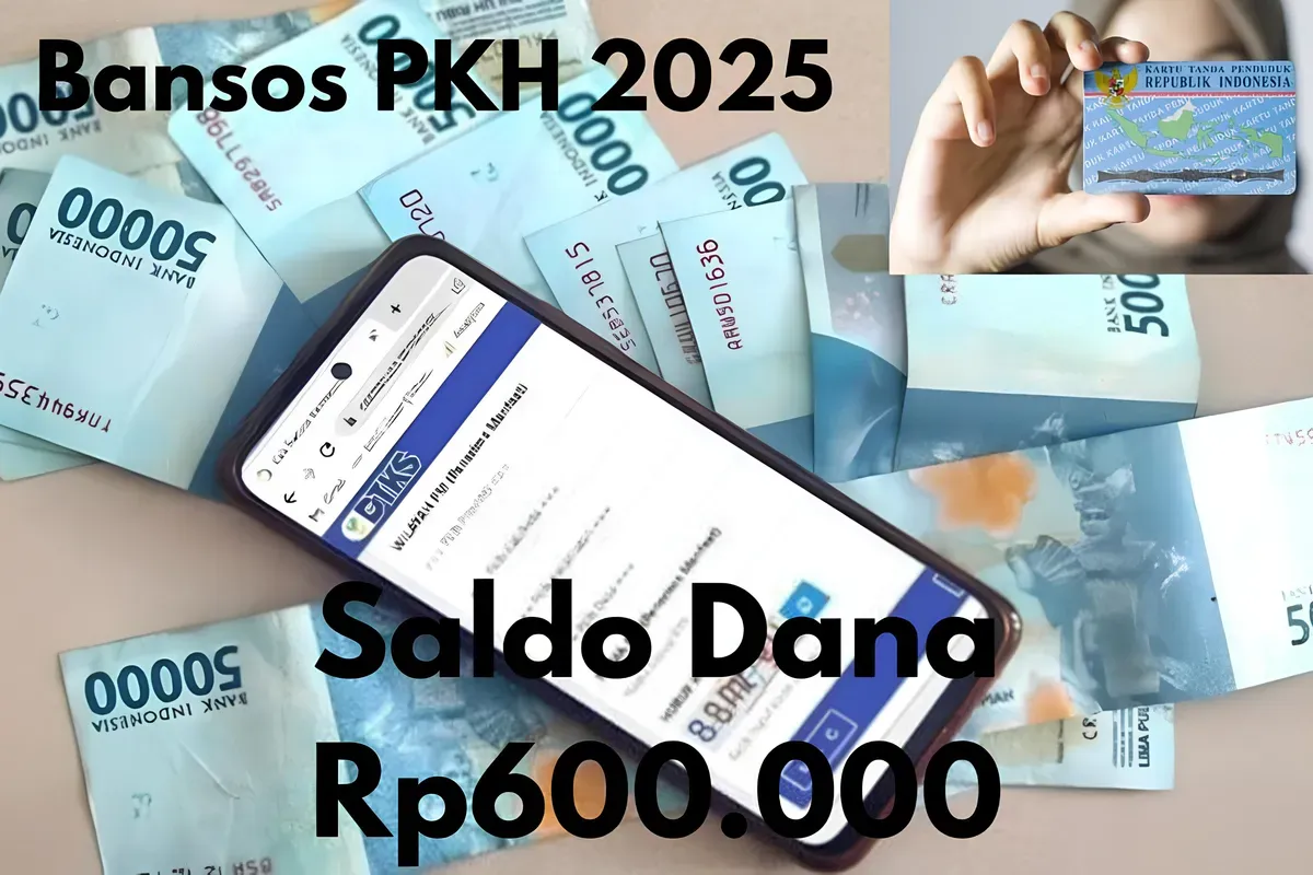 NIK e-KTP atas nama kamu telah terverifikasi menerima saldo dana Rp600.000 dari subsidi bansos PKH 2025. (Sumber: Poskota/Gabriel Omar Batistuta)