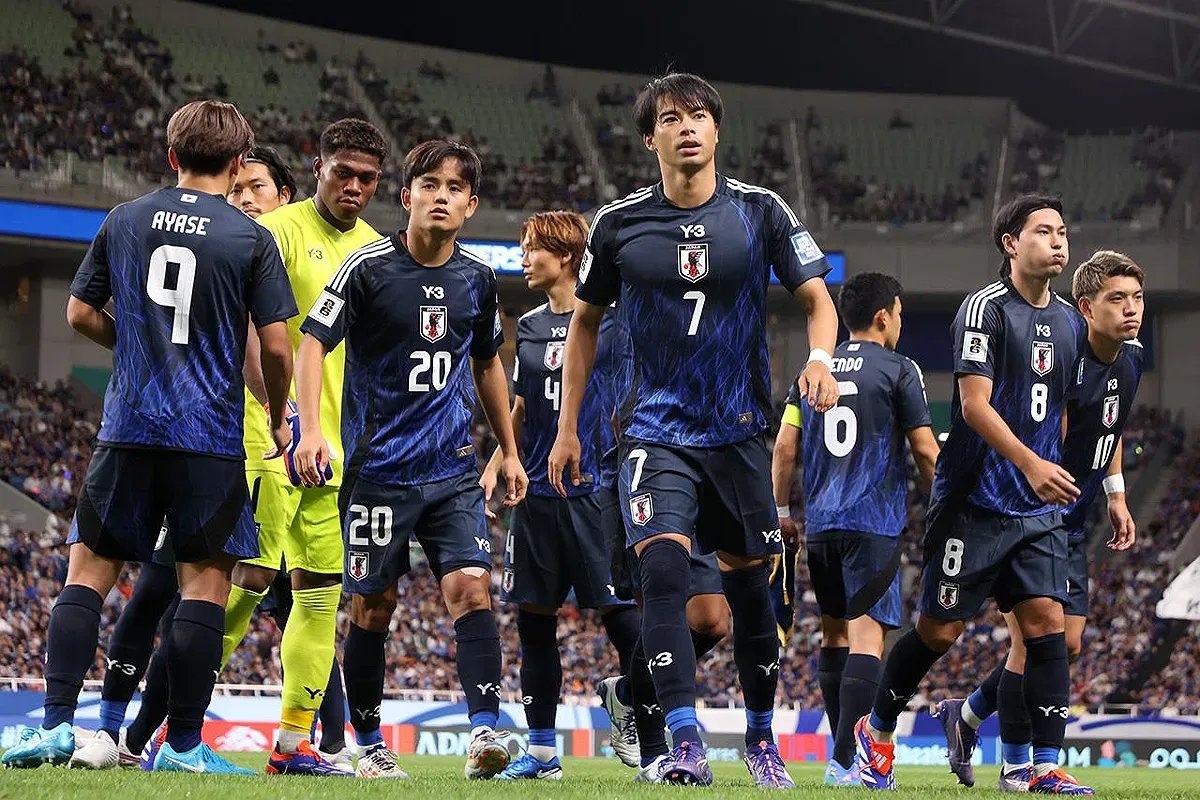 Timnas Jepang lolos ke Piala Dunia 2026 setelah mengalahkan Bahrain. (Sumber: Instagram @japanfootballassociation)