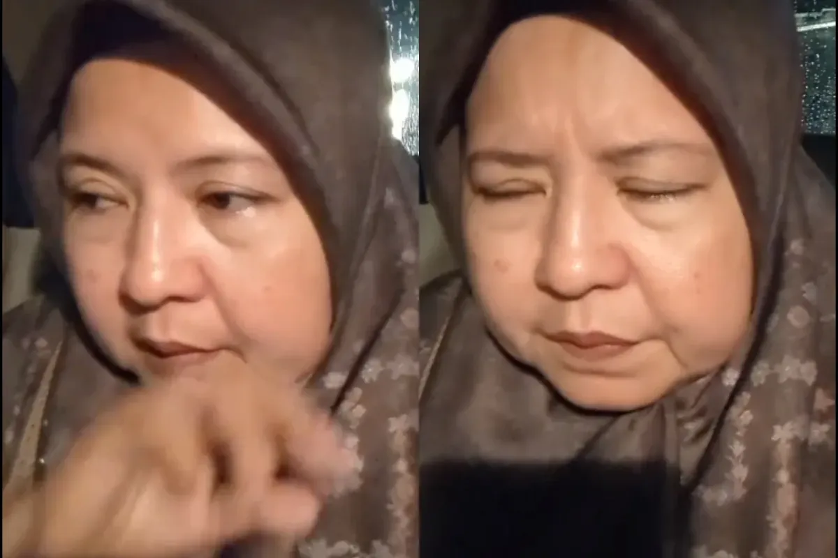 Seorang wanita mengaku dipiting oleh anggota Polres Metro Bekasi. (Sumber: Tangkap Layar TikTok/@idafaridasm)