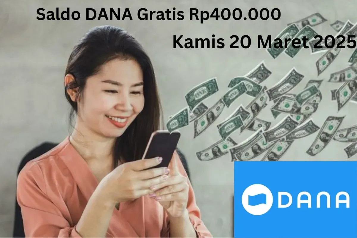 Saldo DANA gratis Rp400.000 bisa Anda hasilkan dari game penghasil uang ini Kamis 20 Maret 2025. (Sumber: Poskota/Gabriel Omar Batistuta)