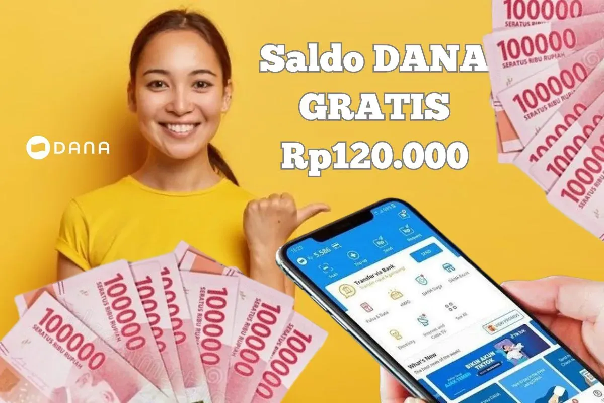 Ambil jatah saldo DANA Gratis Anda Rp120.000, cek cara tariknya sekarang. (Sumber: Poskota/Syania Nurul Lita Baikuni)