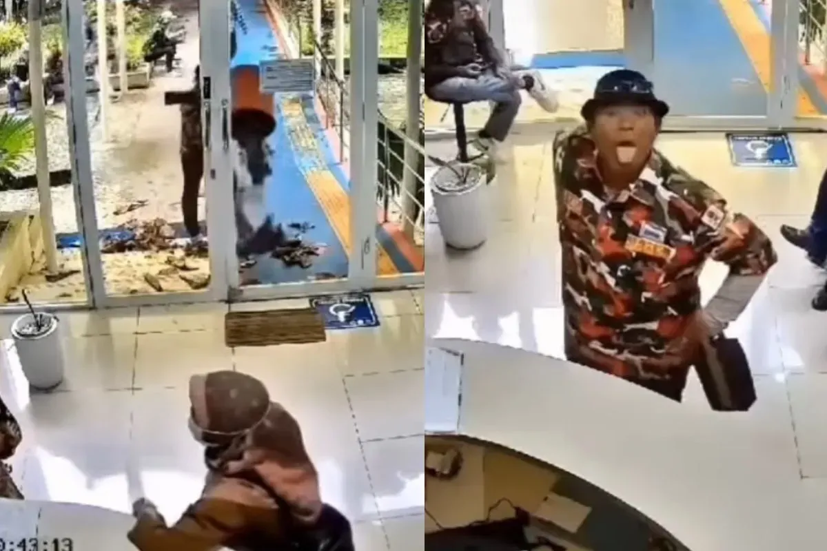 Momen sejumlah Ormas mengamuk dan merusak fasilitas Kantor Dinas Kesehatan (Dinkes) Kabupaten Bekasi. (Sumber: Tangkap Layar Instagram/@funnelmedia)