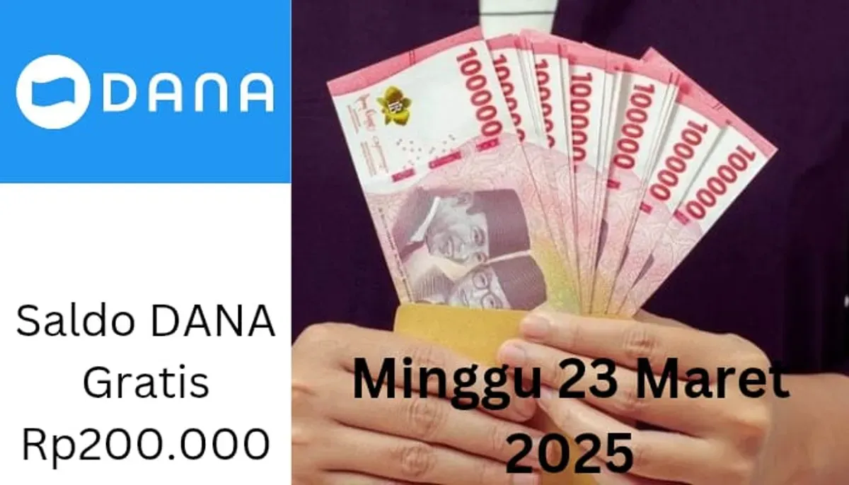 Anda bisa klaim THR saldo DANA gratis Rp200.000 masuk ke dompet elektronik Minggu 23 Maret 2025. (Sumber: Poskota/Gabriel Omar Batistuta)