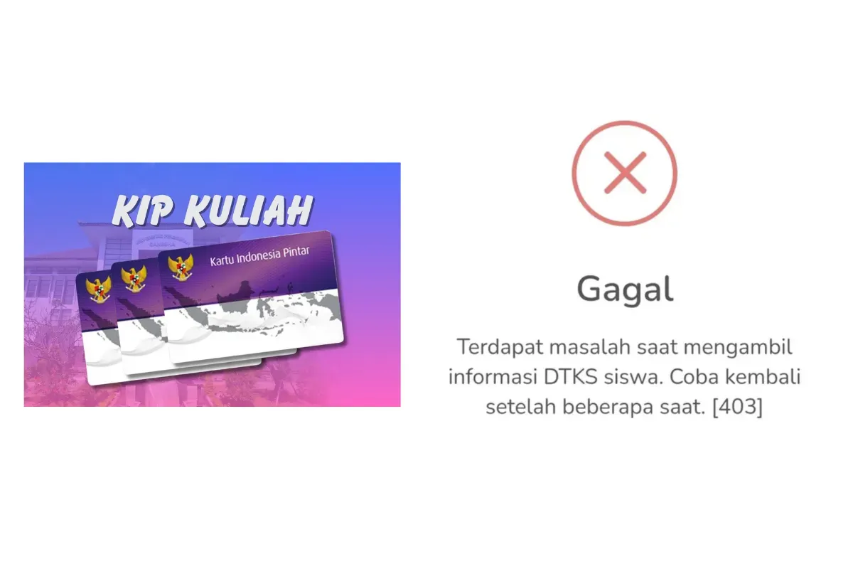 Error situs KIPK dan hilangnya data DTKS menghambat ribuan calon mahasiswa. (Sumber: Pinterest)