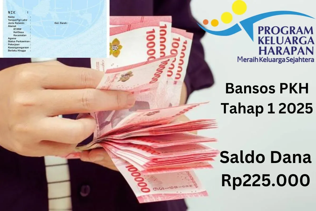 Saldo dana Rp225.000 dari subsidi bansos PKH tahap 1 2025 cair ke NIK e-KTP Anda lewat Rekening BSI. (Sumber: Poskota/Gabriel Omar Batistuta)