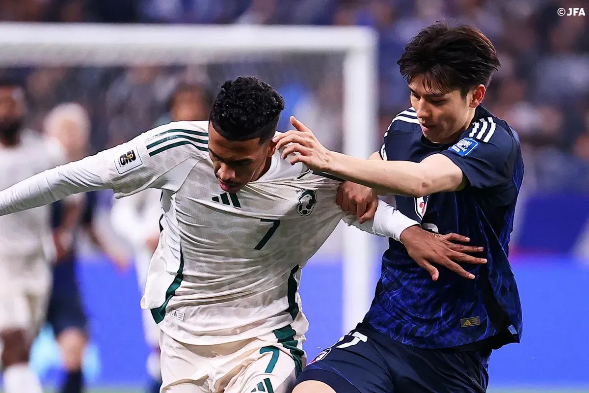 Hasil Jepang vs Arab Saudi di kualifikasi Piala Dunia 2026 Zona Asia. (Sumber: Instagram @japanfootballassociation)