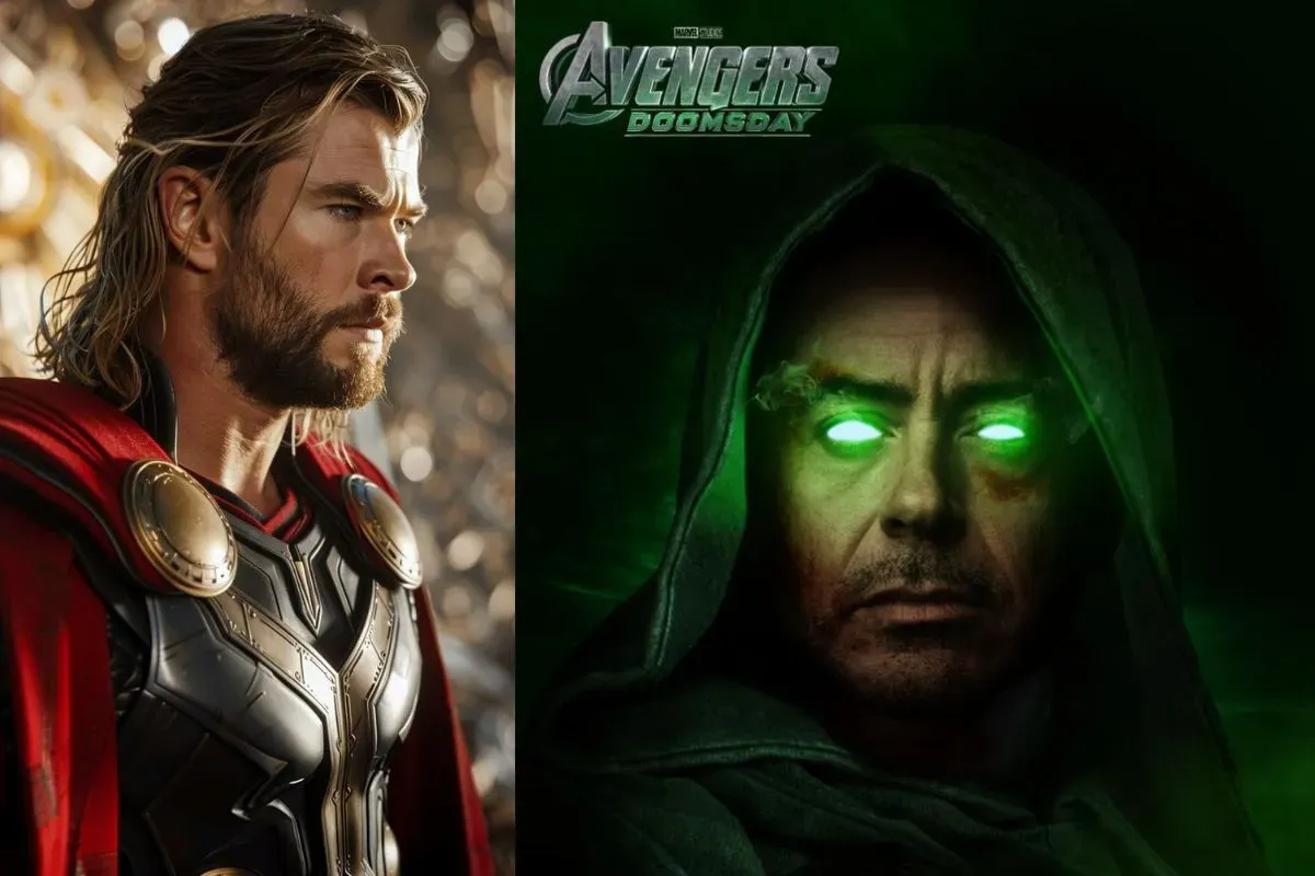 Chris Hemsworth dan Robert Downey jr (Sumber: Pinterest)