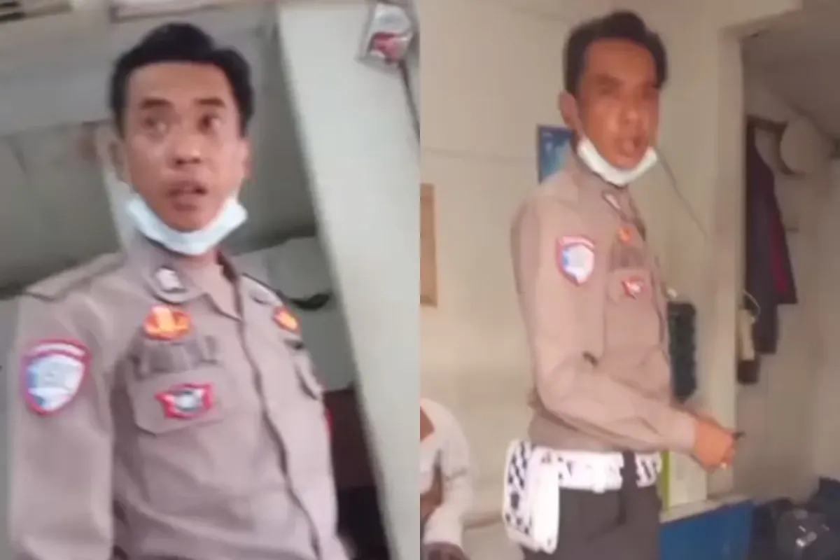 Polisi di Padalarang diduga meminta uang tilang ke pengendara motor hingga Rp500.000. (Sumber: Tangkap Layar Instagram/@medsoszone)