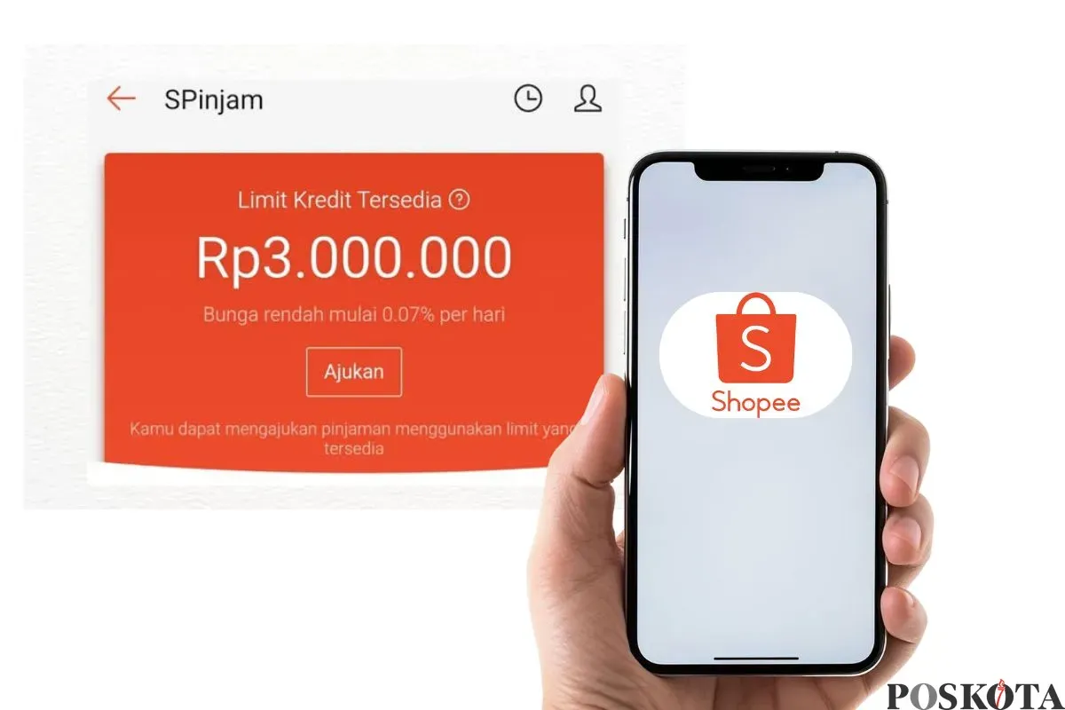 Cara pinjol Rp1.000.000 di Shopee. (Sumber: Poskota/Faiz)