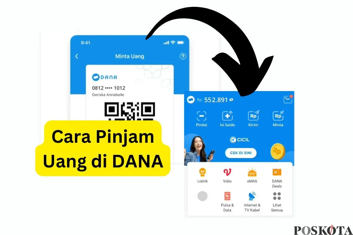 Cara pinjam Rp500.000 dari DANA premium. (Sumber: Poskota/Faiz)