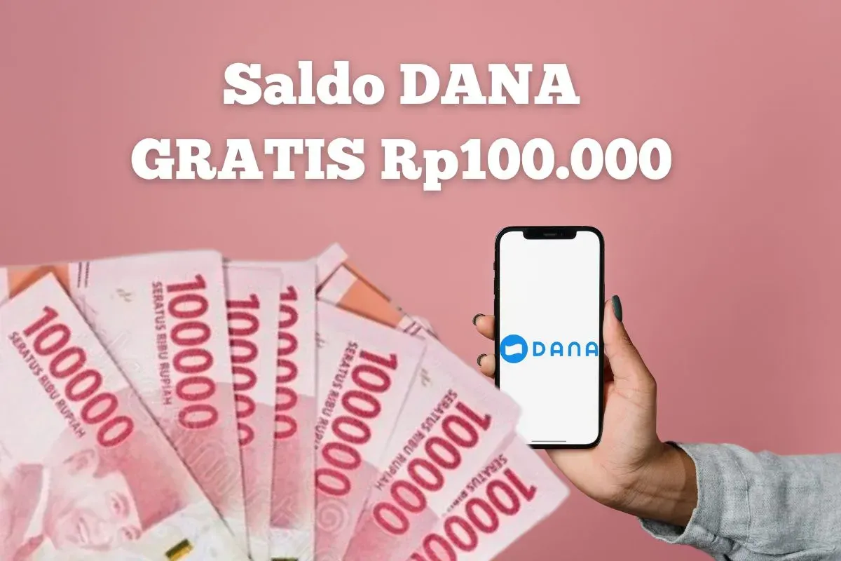 Saldo DANA Gratis Rp100.00 berhasil Anda terima. (Sumber: Poskota/Syania Nurul Lita Baikuni)