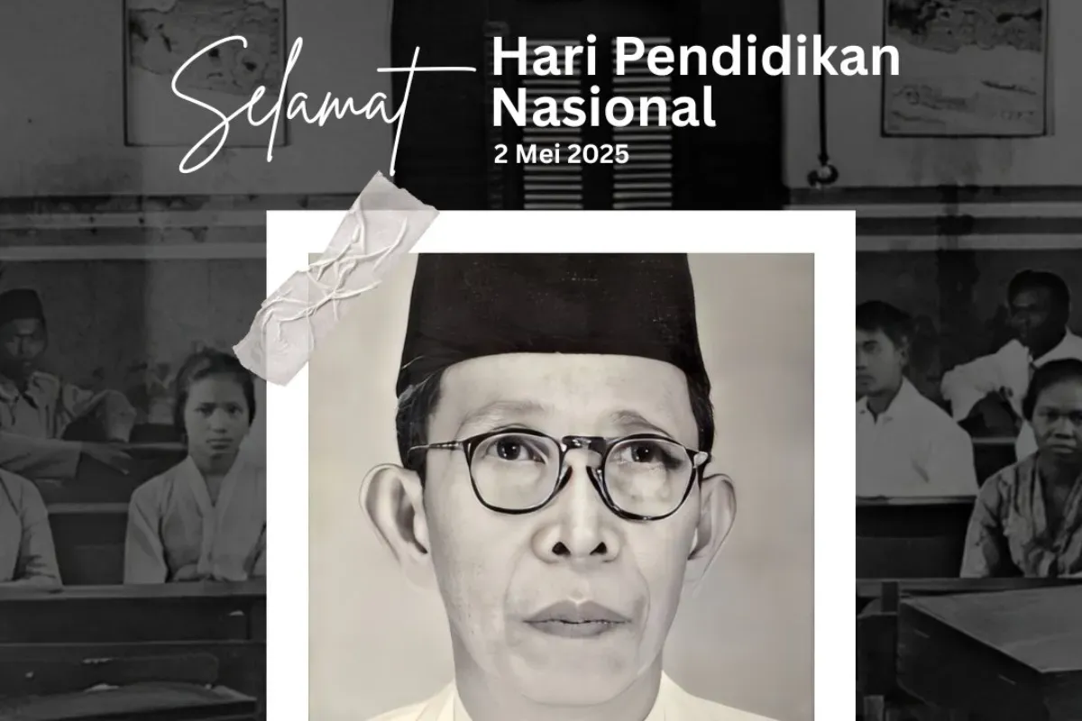 Ilustrasi peringatan Hari Pendidikan Nasional 2025. (Sumber: Dewantara Institute)