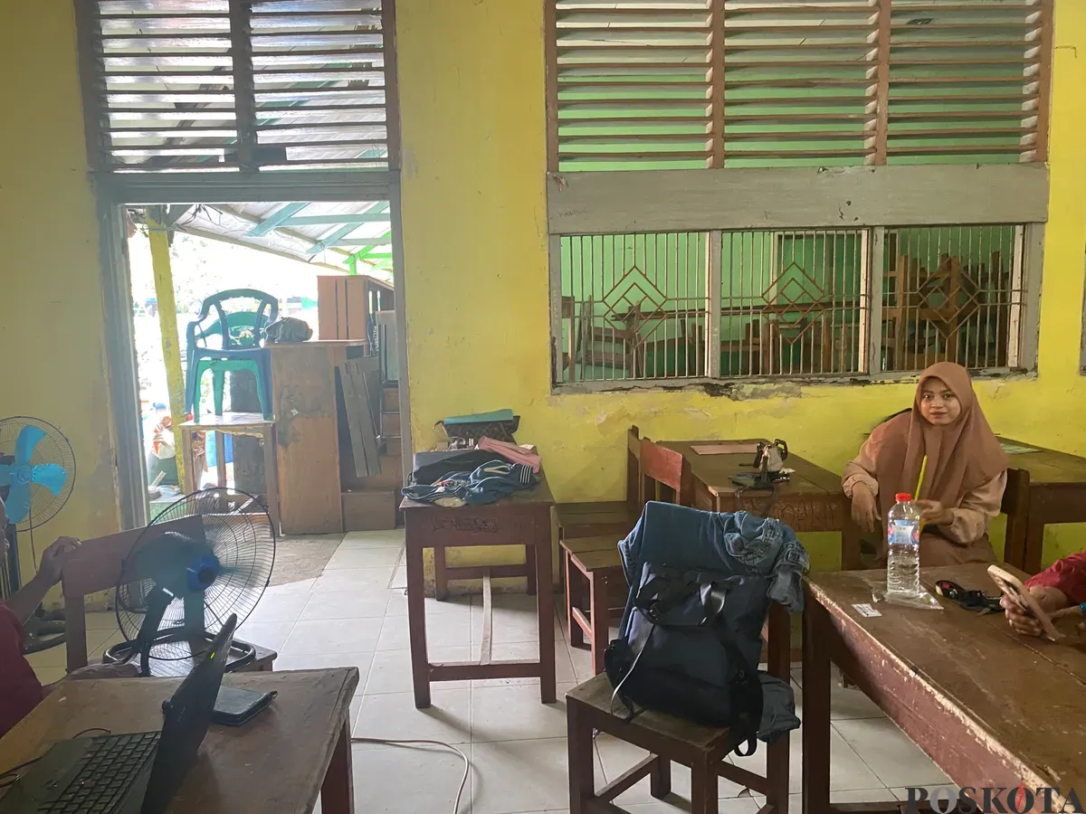 Kondisi SMK PGRI 24 Jakarta di gedung baru, Tegal Alur, Cengkareng, Jakarta Barat pada Jumat, 2 Mei 2025. (Sumber: Poskota/Primayanti Juli Kumala Manalu)