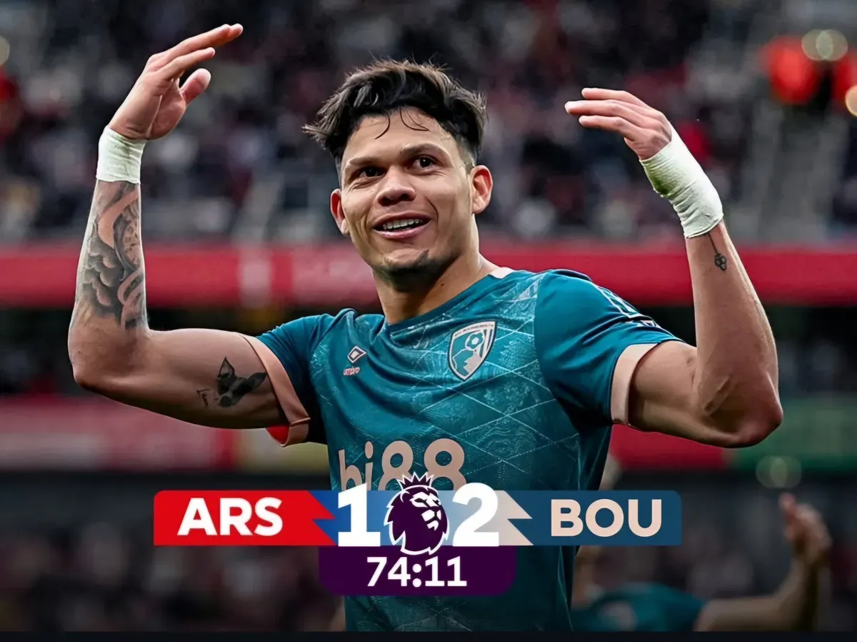 Arsenal takluk 1-2 dari Bournemouth, Sabtu, 3 Mei 2025. (Sumber: @afcb)