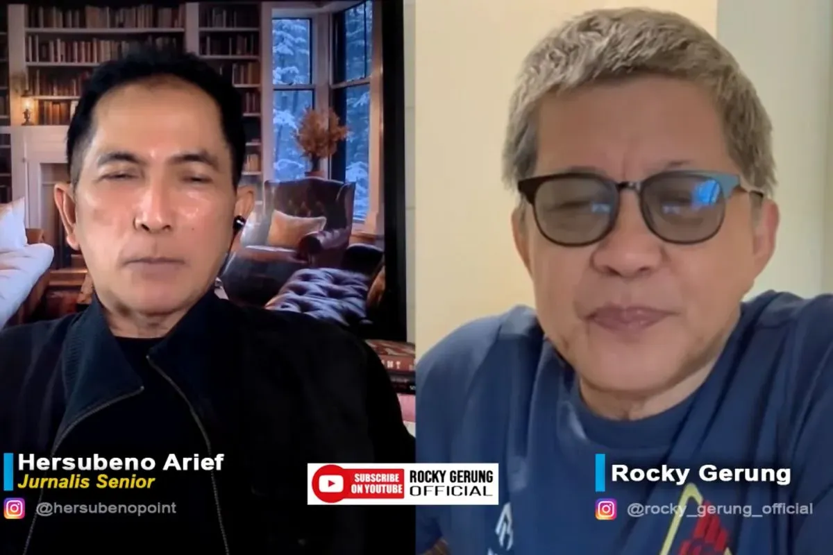 Wawancara Hersubeno Arief dengan Rocky Gerung tentang pembatalan mutasi Letnan Jenderal Kunto Arief Wibowo. (Sumber: Tangkapan Layar YouTube Rocky Gerung Official)
