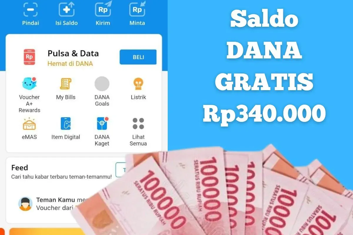 Aplikasi penghasil uang saldo DANA Gratis Rp340.000. (Sumber: Poskota/Syania Nurul Lita Baikuni)