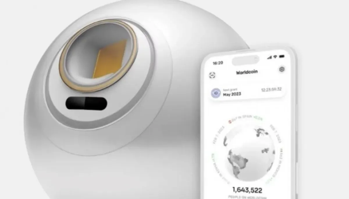 Ilustrasi World App yang viral karena memberikan uang hanya dengan scan retina. (Sumber: Dok/Worldcoin)