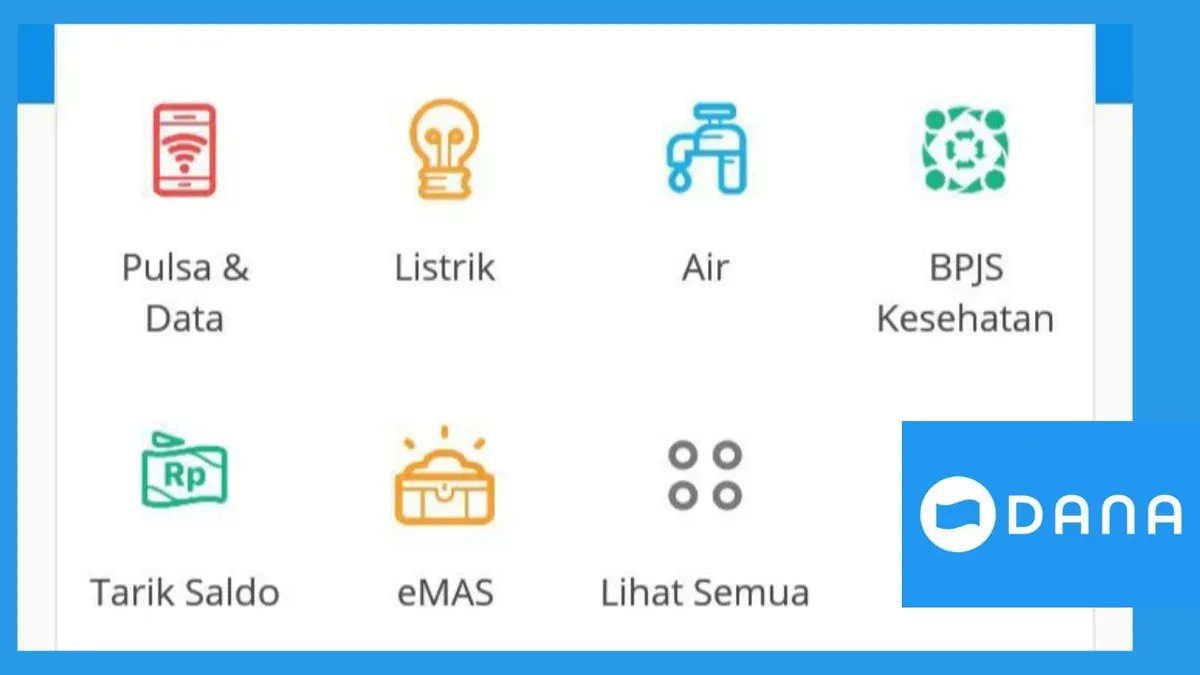 Fitur investasi emas di aplikasi DANA. (Sumber: Poskota/Neni Nuraeni/DANA)
