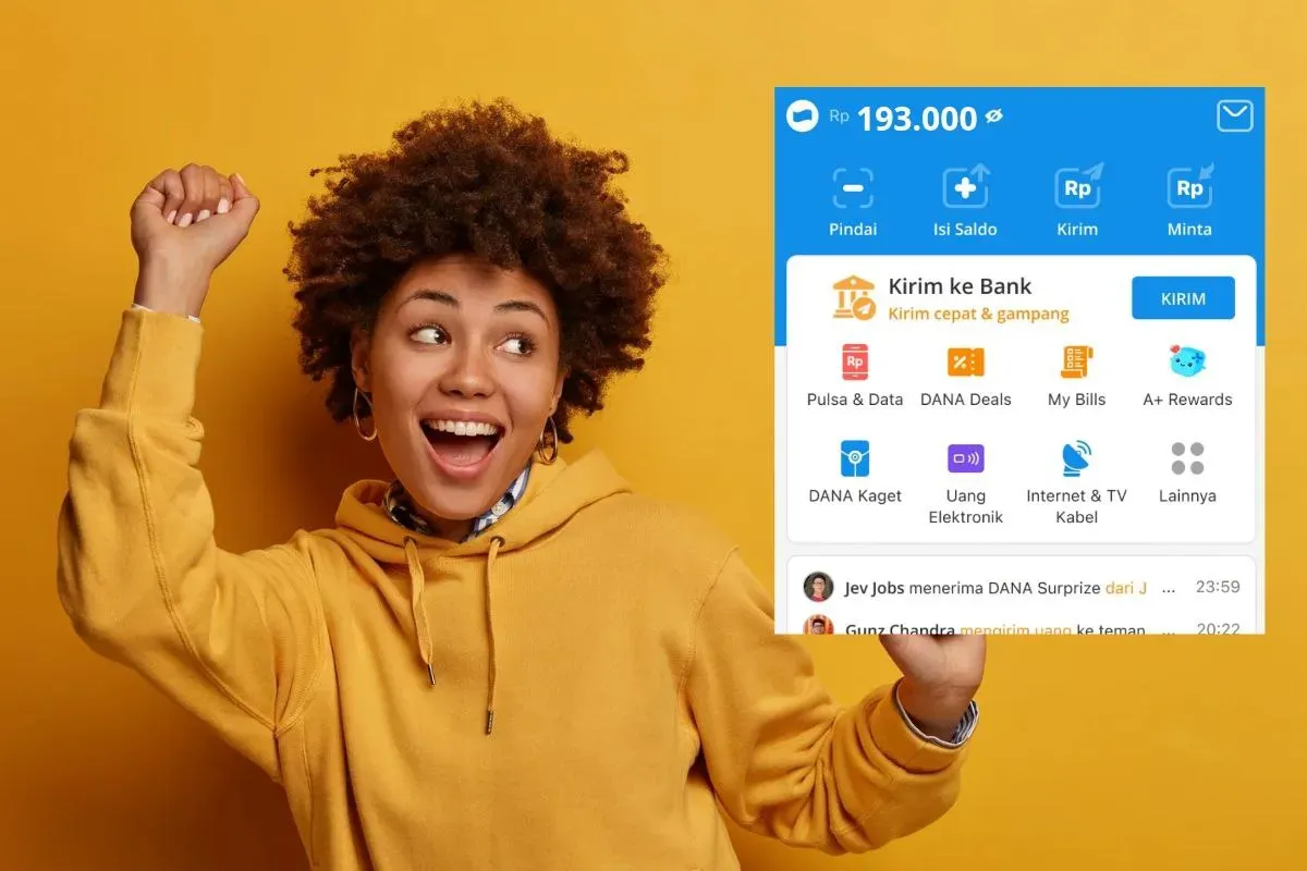 Aplikasi penghasil uang atau saldo DANA gratis Rp193.000. (Sumber: Poskota/Audie Salsabila)