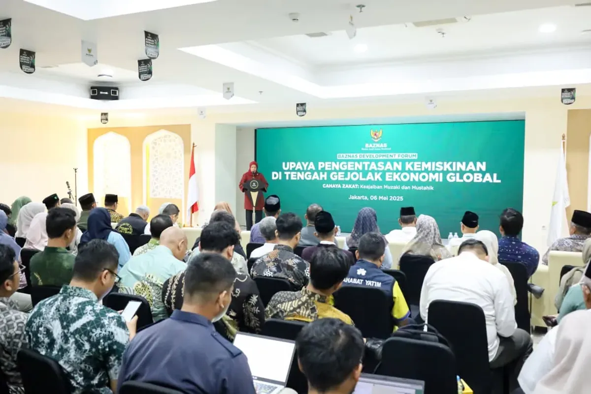 Baznas Development Forum bertajuk Upaya Pengentasan Kemiskinan di Tengah Gejolak Ekonomi Global, yang digelar di Jakarta, Selasa, 6 Mei 2025. (Sumber: Dok. Baznas)