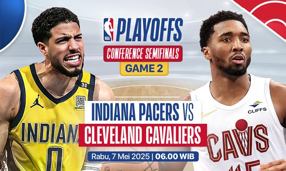 Link live streaming playoff NBA 2025 Cleveland Cavaliers vs Indiana Pacers. (Sumber: Vidio)