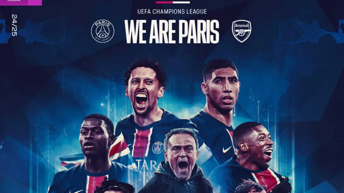 Jadwal live streaming PSG vs Arsenal di babak semifinal Liga Champions 2024/2025 (Sumber: Instagram @psg)