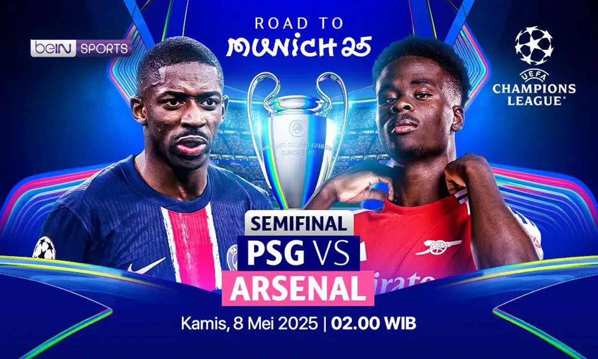 Link live streaming PSG vs Arsenal di leg kedua semifinal Champions League. (Sumber: Vidio)
