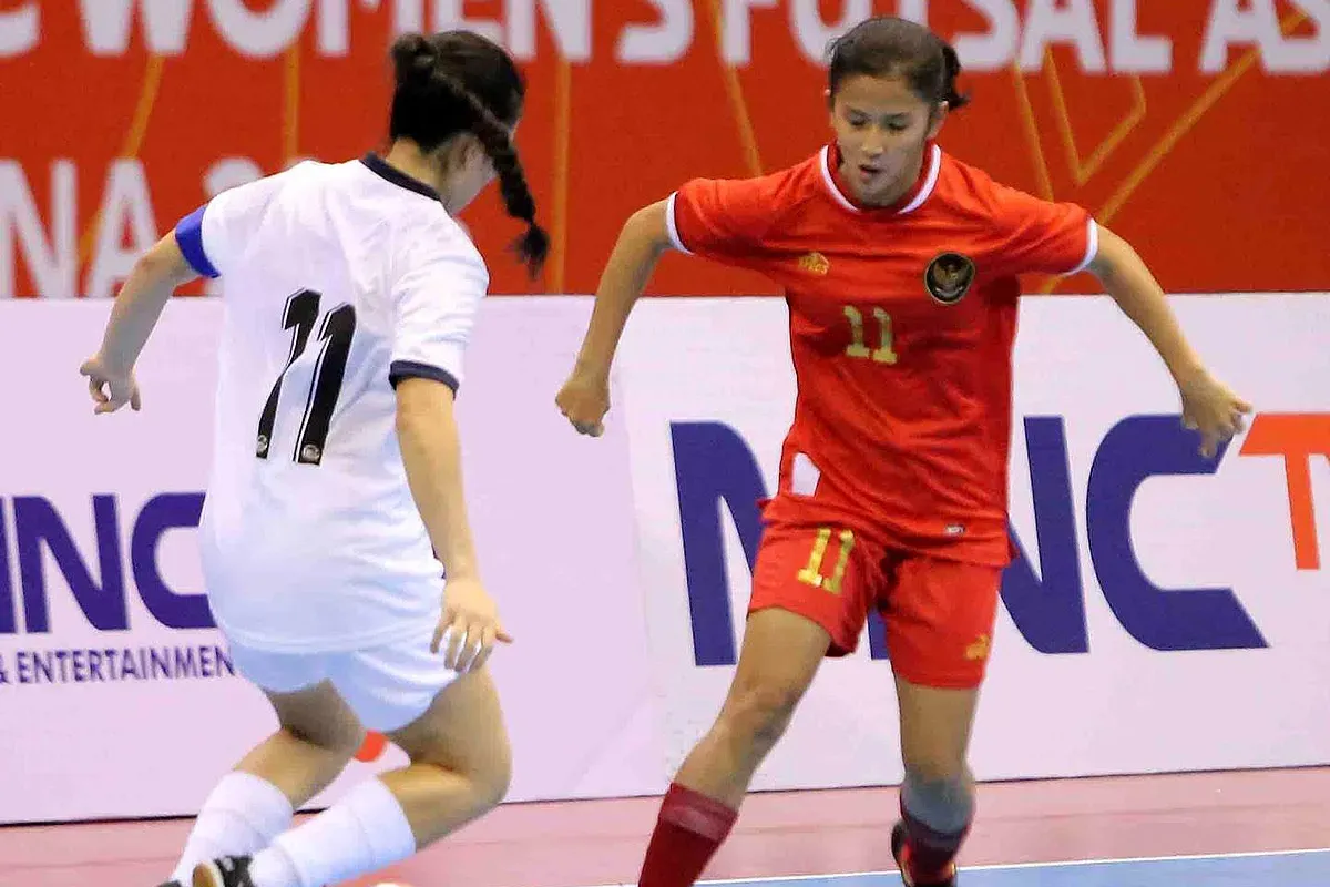 Timnas Futsal Putri Indonesia harus mengakui ketangguhan Jepang di laga pertama Grup C Piala Asia Futsal Putri 2025. (Sumber: Instagram @timnasfutsal)