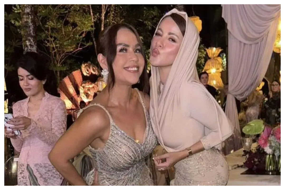Olla Ramlan menjadi salah satu artis yang mencuri perhatian publik di pernikahan Luna Maya dan Maxim Bouttier. (Sumber: X/@tanyakanrl)
