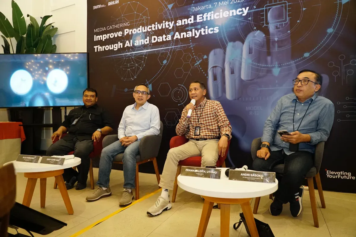 Acara Media Gathering “Improve Productivity and Efficiency Through AI and Data Analytics” di Jakarta, Rabu, 7 Mei 2025. (Sumber: Dok. Telkom Indonesia)