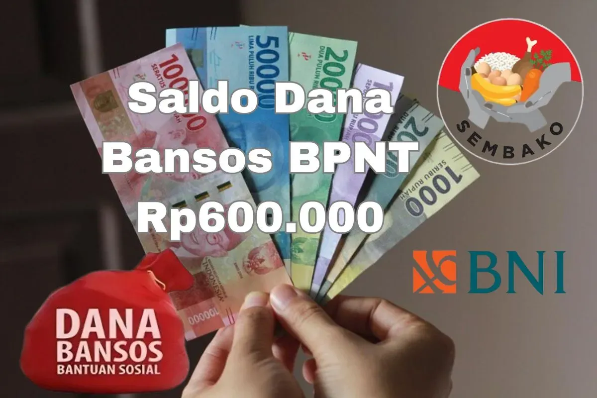 Dana bansos susulan dari BPNT cair Rp600.000 melalui Bank BNI. (Sumber: Poskota/Syania Nurul Lita Baikuni)