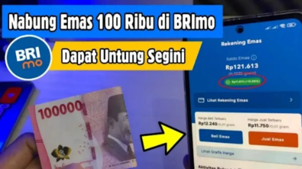 Simak pengalaman dan keuntungan yang didapat setelah investasi emas di BRImo hanya dengan Rp100.000 dalam sebulan, serta cara menabung dan mencetak buku emas lewat Pegadaian. (Sumber: YouTube/@Dera Hidayat)