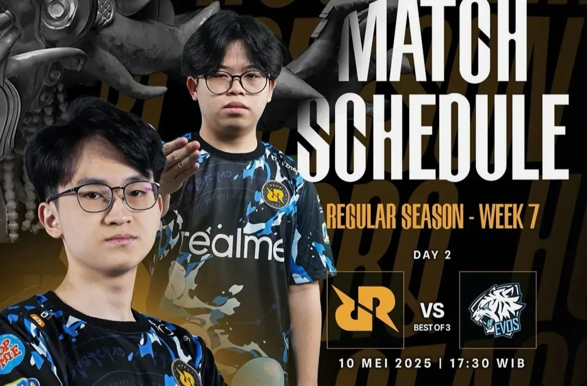 Jadwal MPL Indonesia season 15 mempertemukan tim Evos vs RRQ Hoshi hari ini Sabtu 10 Mei 2025. (IG RRQ)