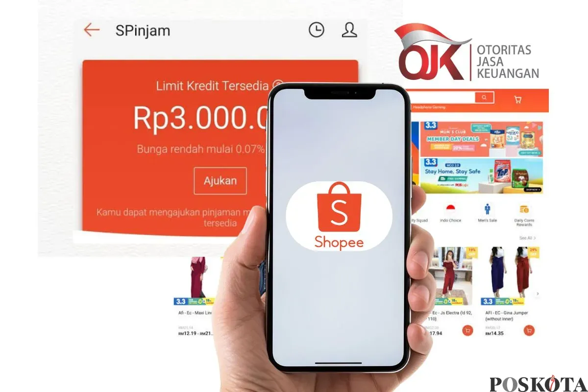 Cuma modal akun Shopee sudah bisa cairkan uang Rp500.000 dengan syarat mudah, pinjol legal berizin OJK pakai Shopee Pinjam. (Sumber: Poskota/Faiz)