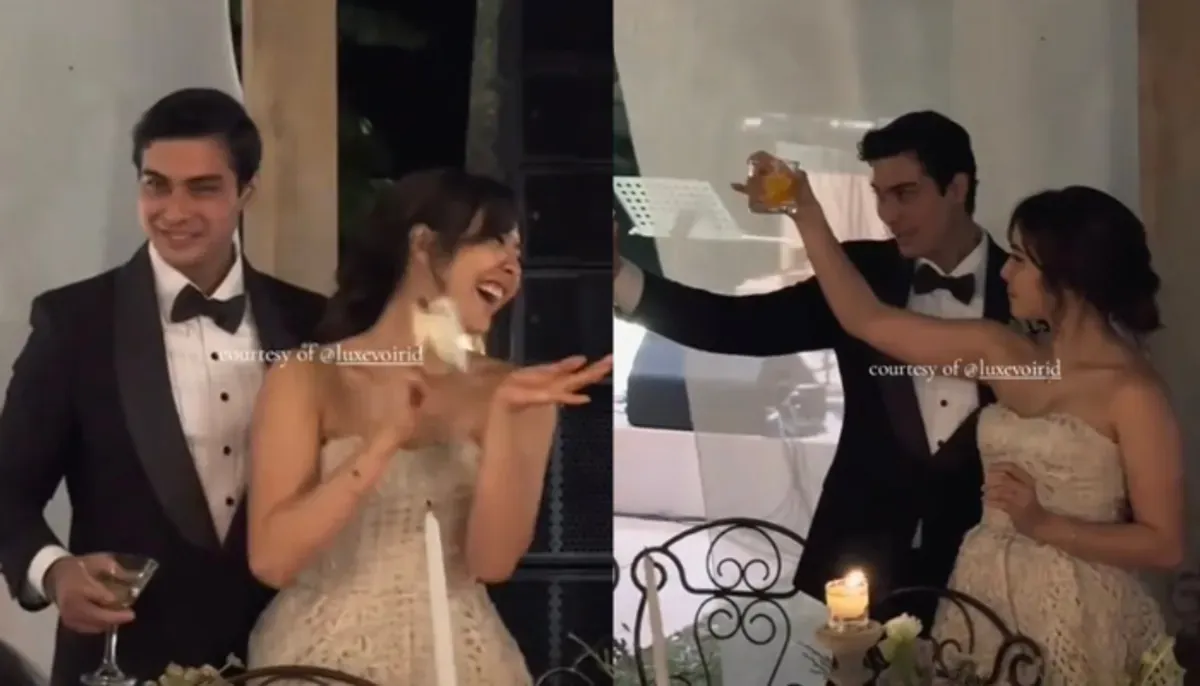 Gosip hubungan Gisel dan Cinta Brian semakin kuat usai kemesraan mereka di acara nikahan Luna Maya dan Maxime Bouttier. (Sumber: X/@999o7i)