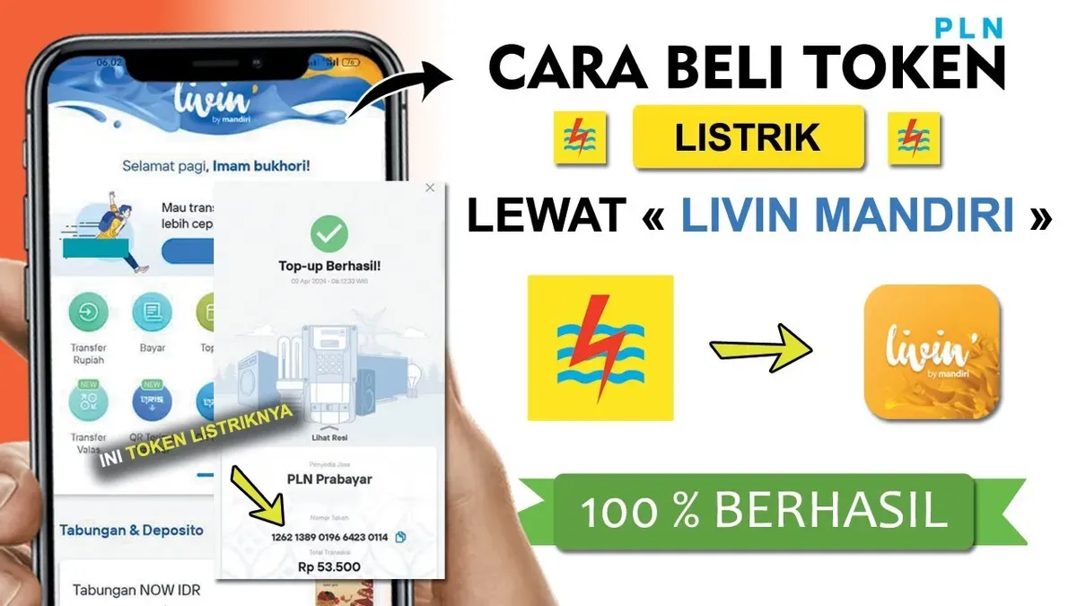 Cara Beli Token Listrik PLN Lewat Livin by Mandiri (Sumber: YouTube/Channel Razka)