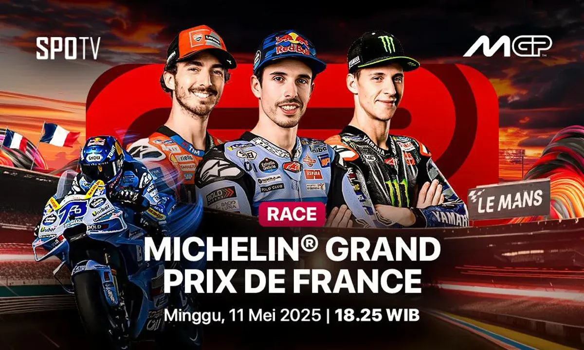 Link live streaming MotoGP Prancis 2025. (Sumber: Vidio)