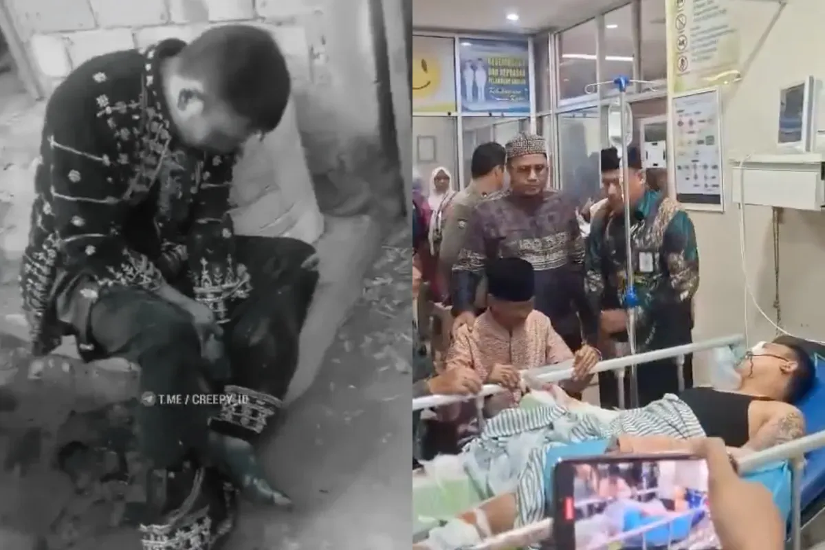Peristiwa mengejutkan terjadi di Palembang saat seorang pengantin pria, Ahmad Handa (31) menjadi korban pembacokan dan penembakan oleh orang tak dikenal (OTK) tepat sebelum melaksanakan akad nikah. (Sumber: X/@creepyroom)