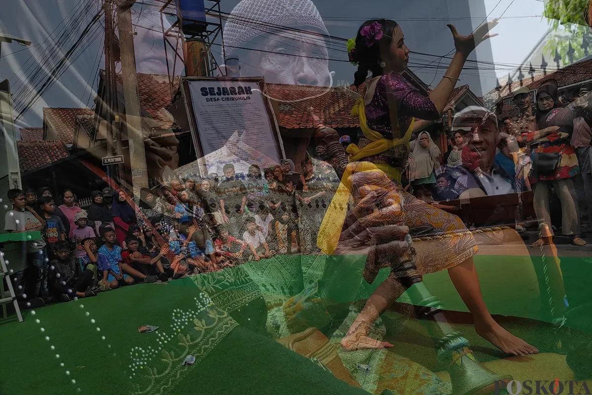 Sejumlah seniman lokal yang tergabung dalam beberapa komunitas seni dan budaya, tengah unjuk kebolehannya dalam parade seni daerah di Desa Cibiru Hilir, Cileunyi, Kabupaten Bandung, beberapa waktu lalu. (Sumber: Poskota/Ade Mamad)
