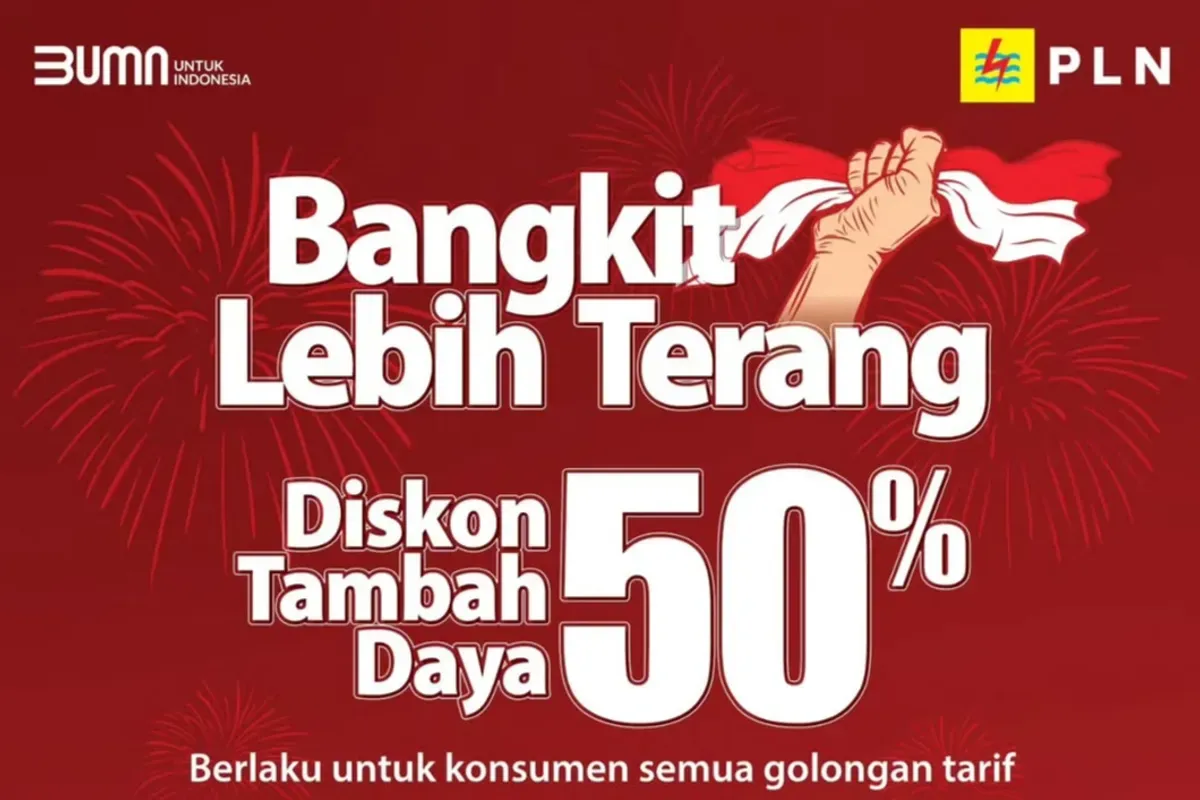 Diskon tambah daya listrik 50 persen dari PLN. (Sumber: Instagram@pln_id)