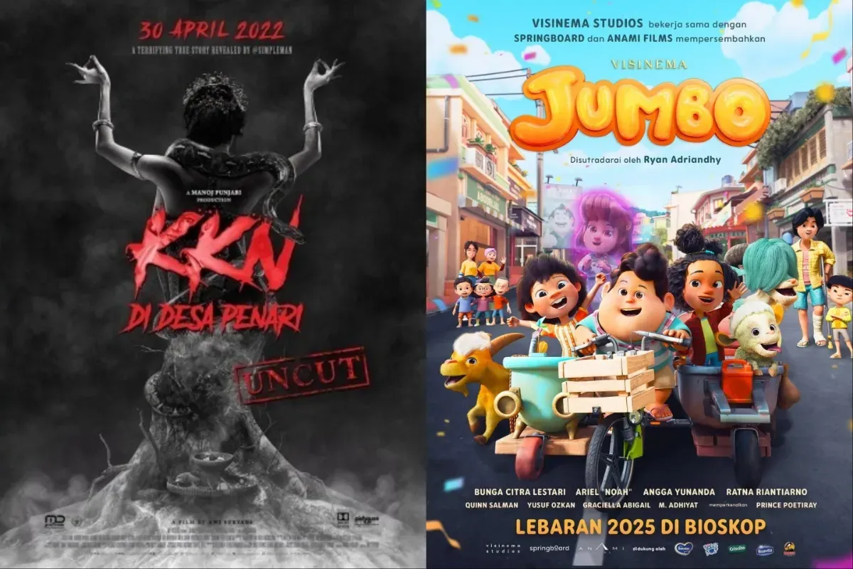 Bayangi KKN di Desa Penari, Film Jumbo Raih 9 Juta Penonton dan Disebut Bakal Rebut Posisi Pertama (Sumber: Official Poster KKN di Desa Penari dan Jumbo)