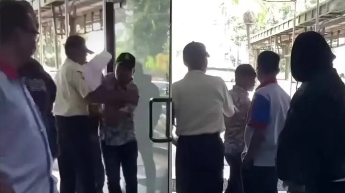 Aksi debt collector atau DC yang datangi pegawai pabrik baja ringan di Daan Mogot, Jakbar viral di media sosial lantaran melakukan aksi premanisme. (Sumber: Tangkap layar Instagram/@medsoszone)