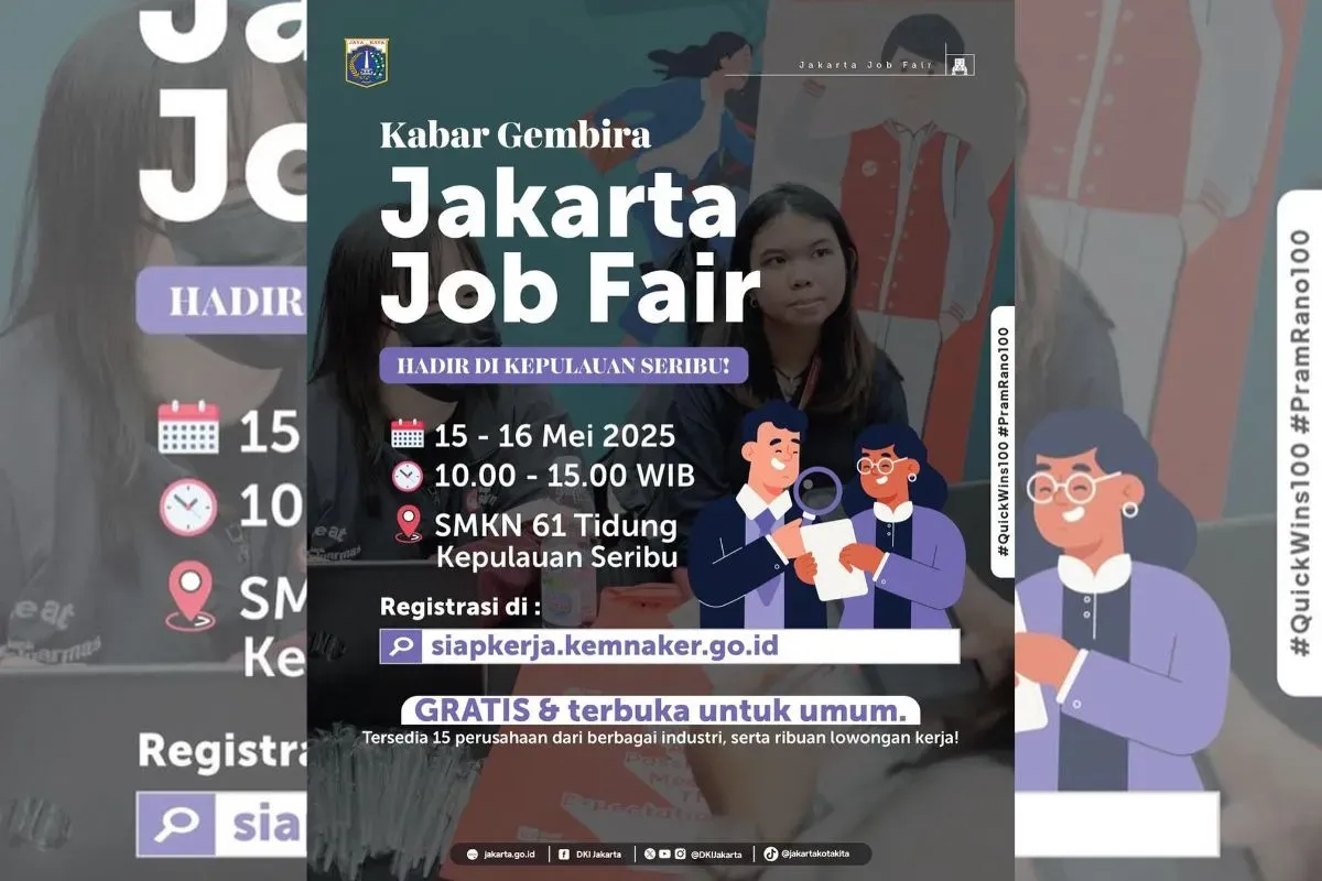 Pemprov DKI Jakarta kembali menghadirkan Jakarta Job Fair 2025. (Sumber: Instagram/@dkijakarta)