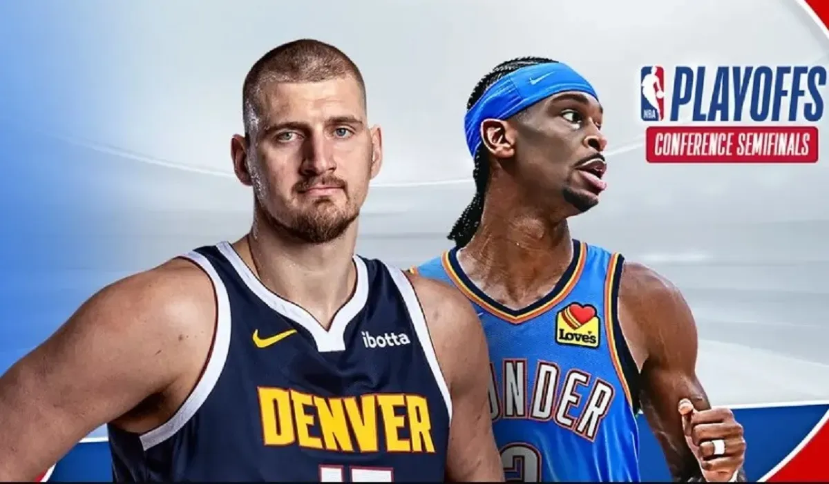 Streaming Oklahoma City Thunder vs Denver Nuggets. (Foto: Vidio)