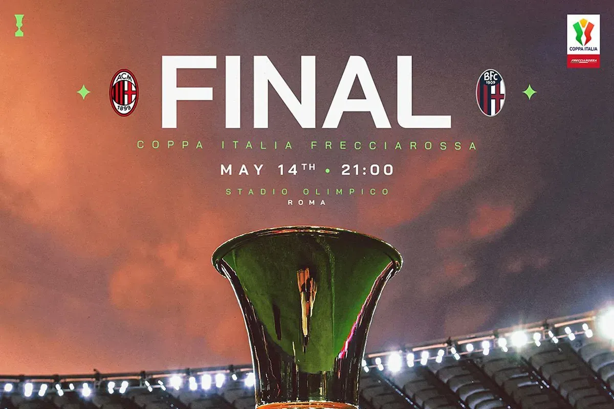 Info live gratis Bologna vs AC Milan di final Coppa Italia 2025. (Sumber: Instagram @seriea)