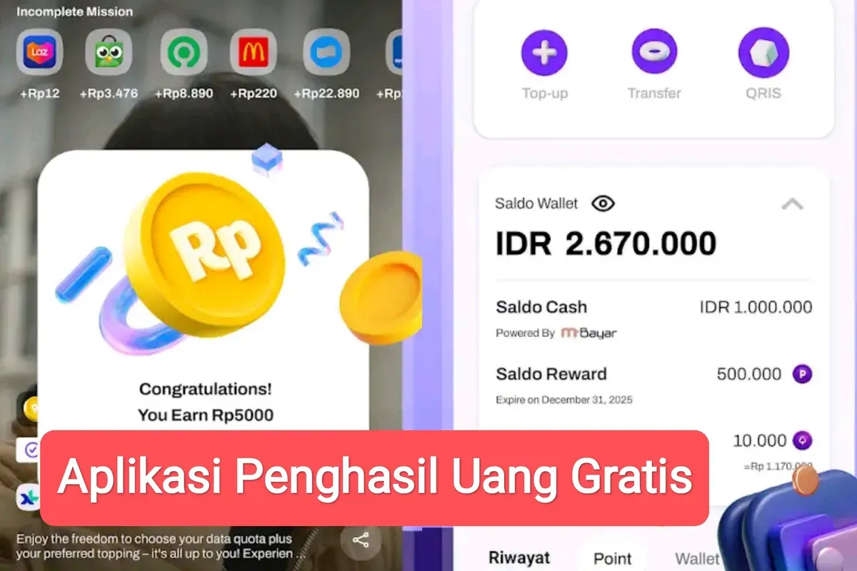 Dapat saldo DANA gratis hari ini dari aplikasi penghasil uang. (Sumber: Play Store)